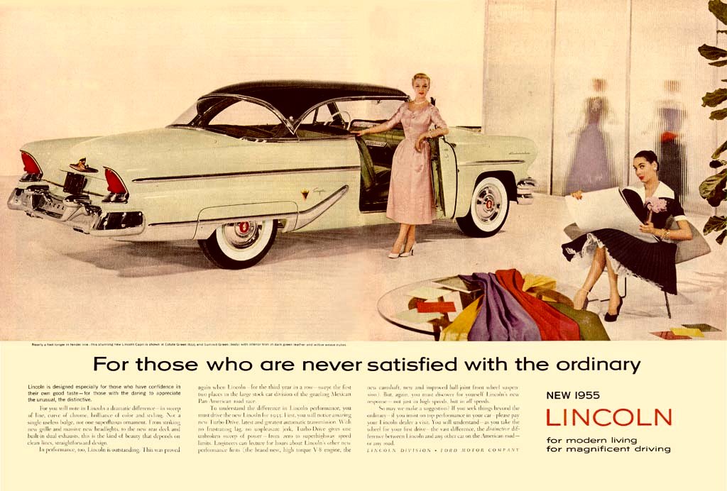 1955 Lincoln Auto Advertising